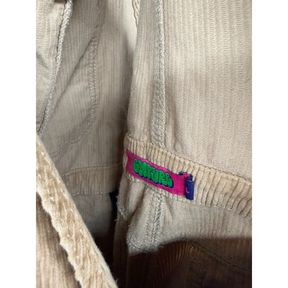 Empyre Tan Corduroy Overalls bib Straight Leg Skate Streetwear Tan Brown XL